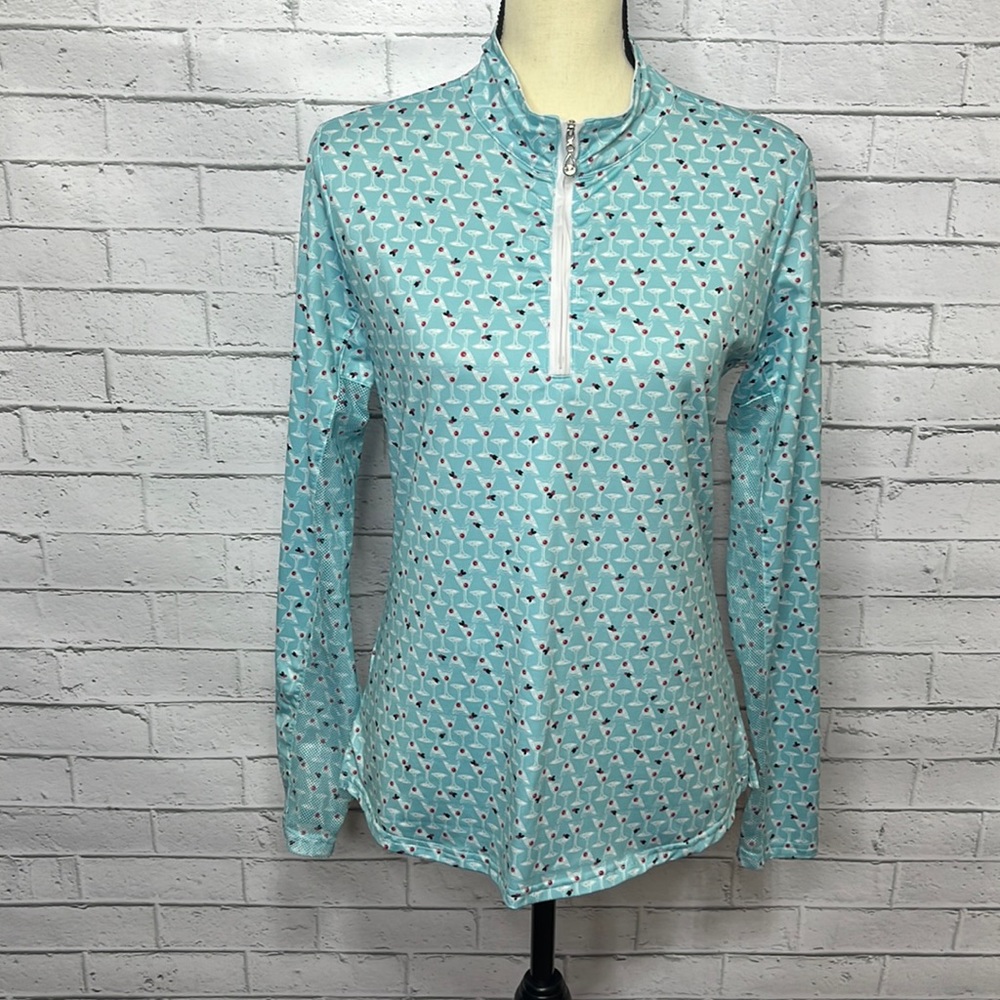 SanSoleil Women's Solcool‎ Print golf pullover.